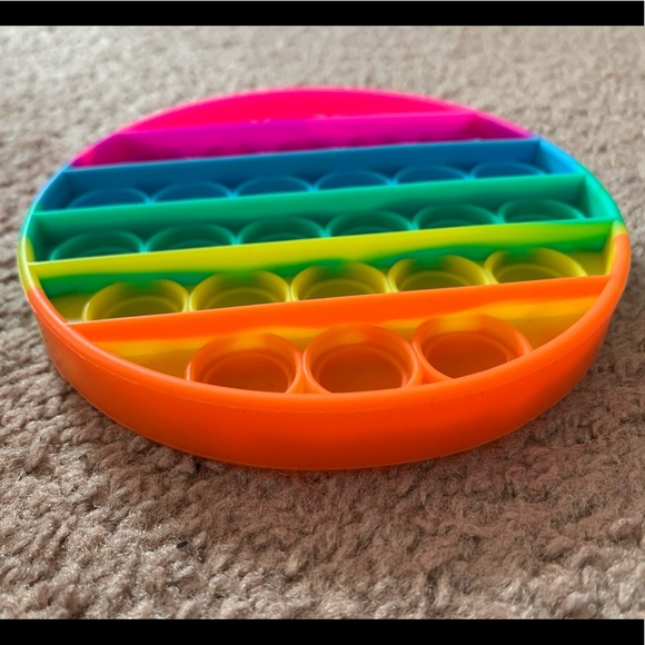 Round Rainbow Watermelon Scent Popit Pop It Fidget - Picture 4 of 15